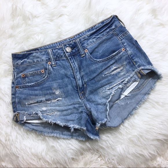 American Eagle Outfitters Pants - American Eagle Hi-Rise Festival Denim Shorts 4